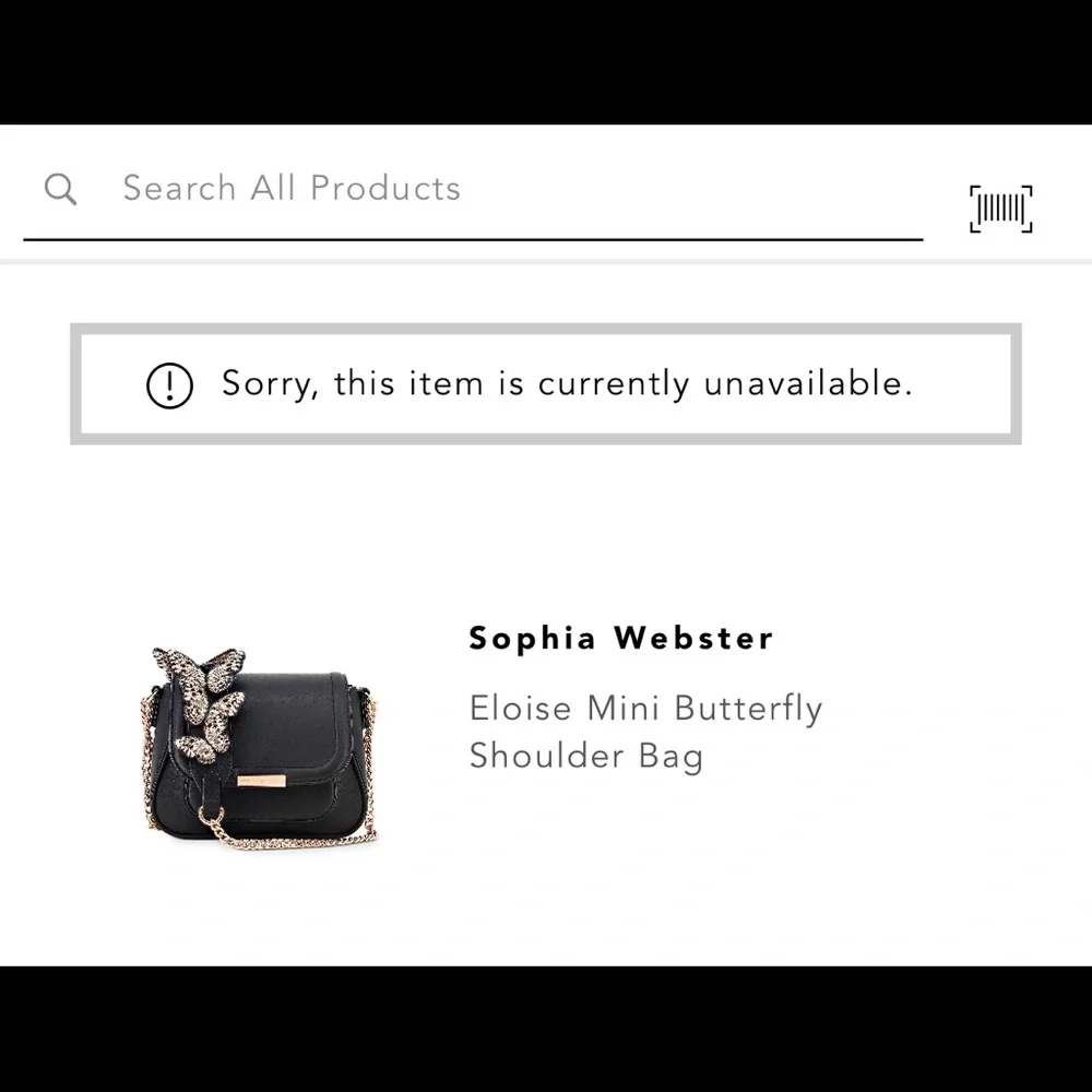 Sophia Webster Black Shoulder Bag with Pink Butterfly Accents - Picture 10 of 10